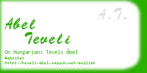 abel teveli business card